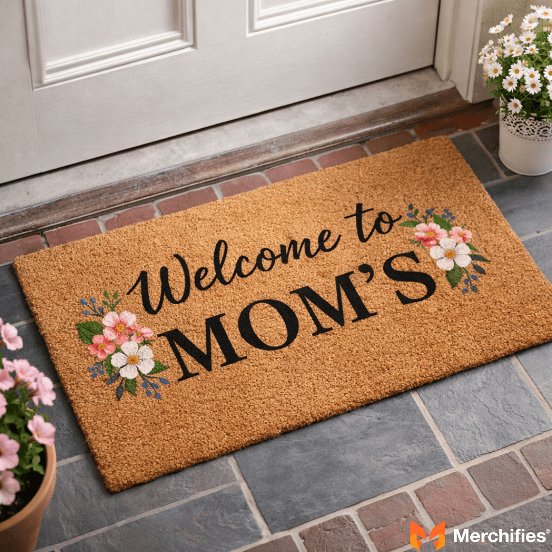 Painted Welcome Mat - DIY Mother's Day Gift Ideas
