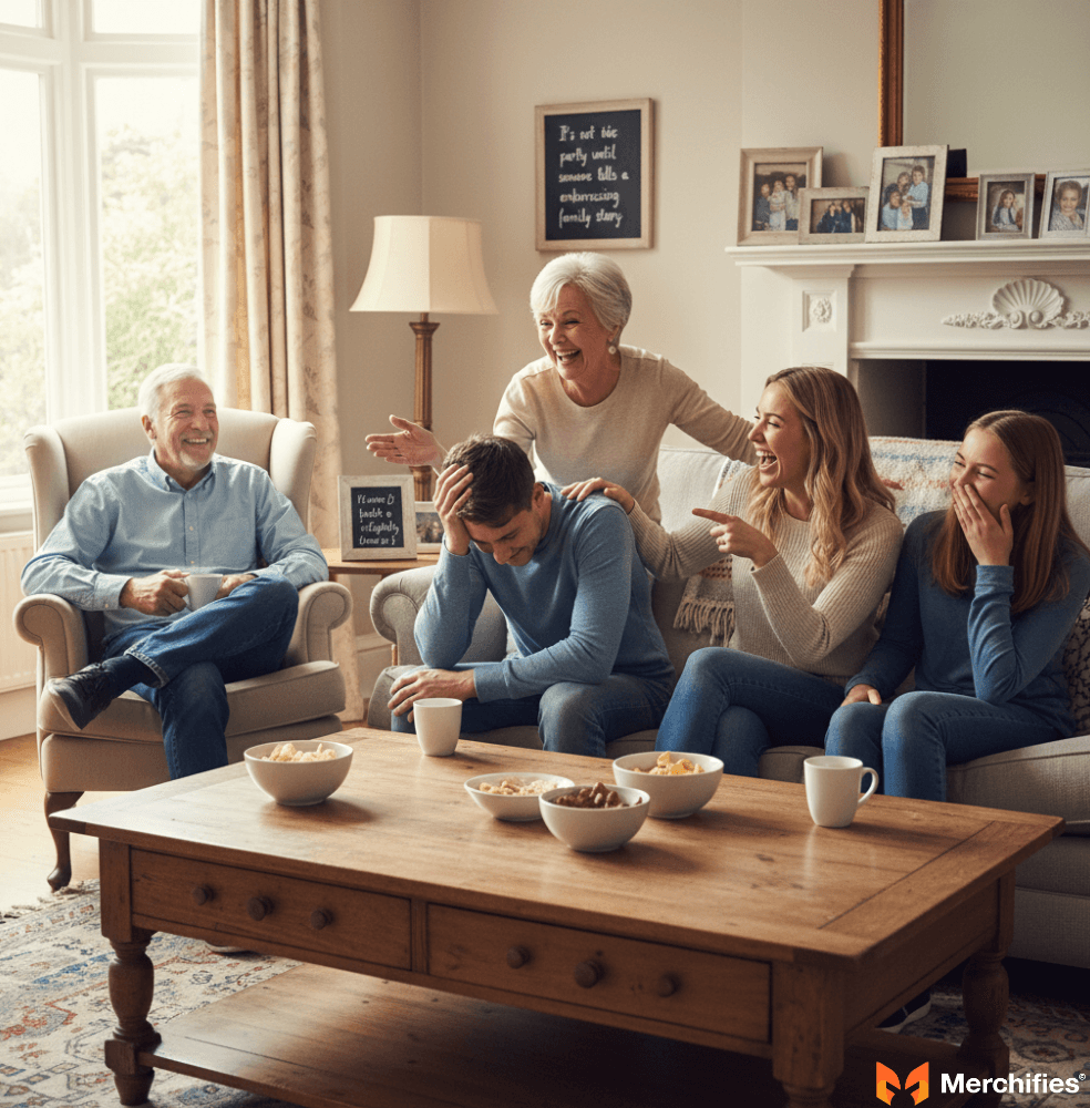 Playful Family Get-Together Captions