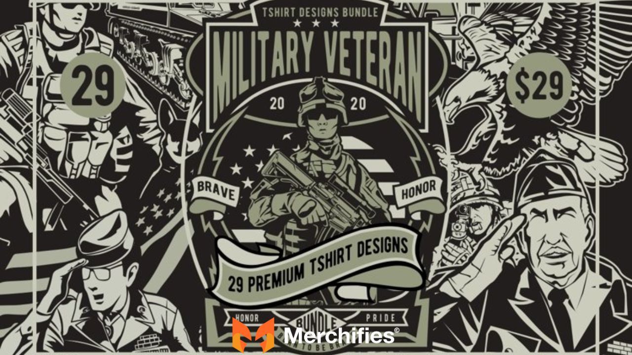 Popular Veteran Vector Design Styles for T-Shirts