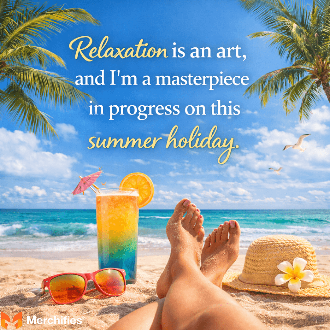 Relaxation is an art, and I'm a masterpiece in progress on this summer holiday.