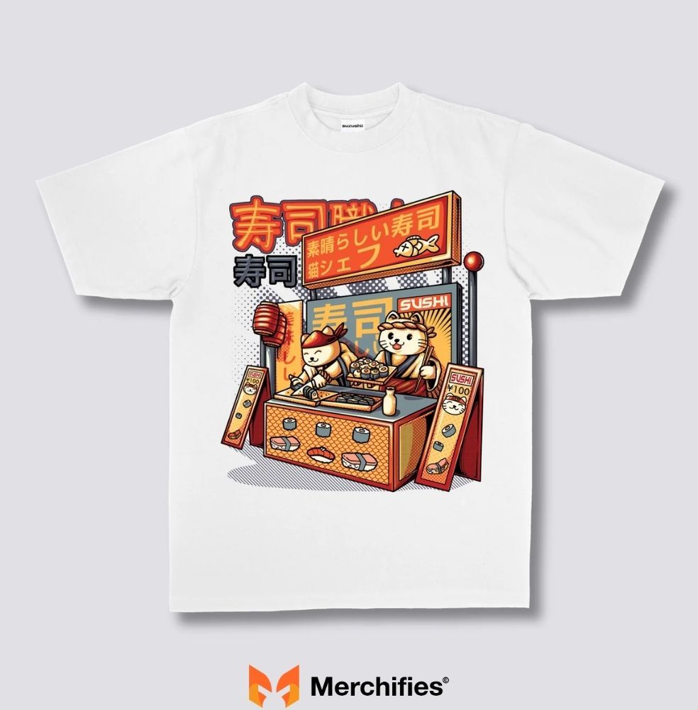 Roll in style with trendy sushi chef shirts for every occasion.