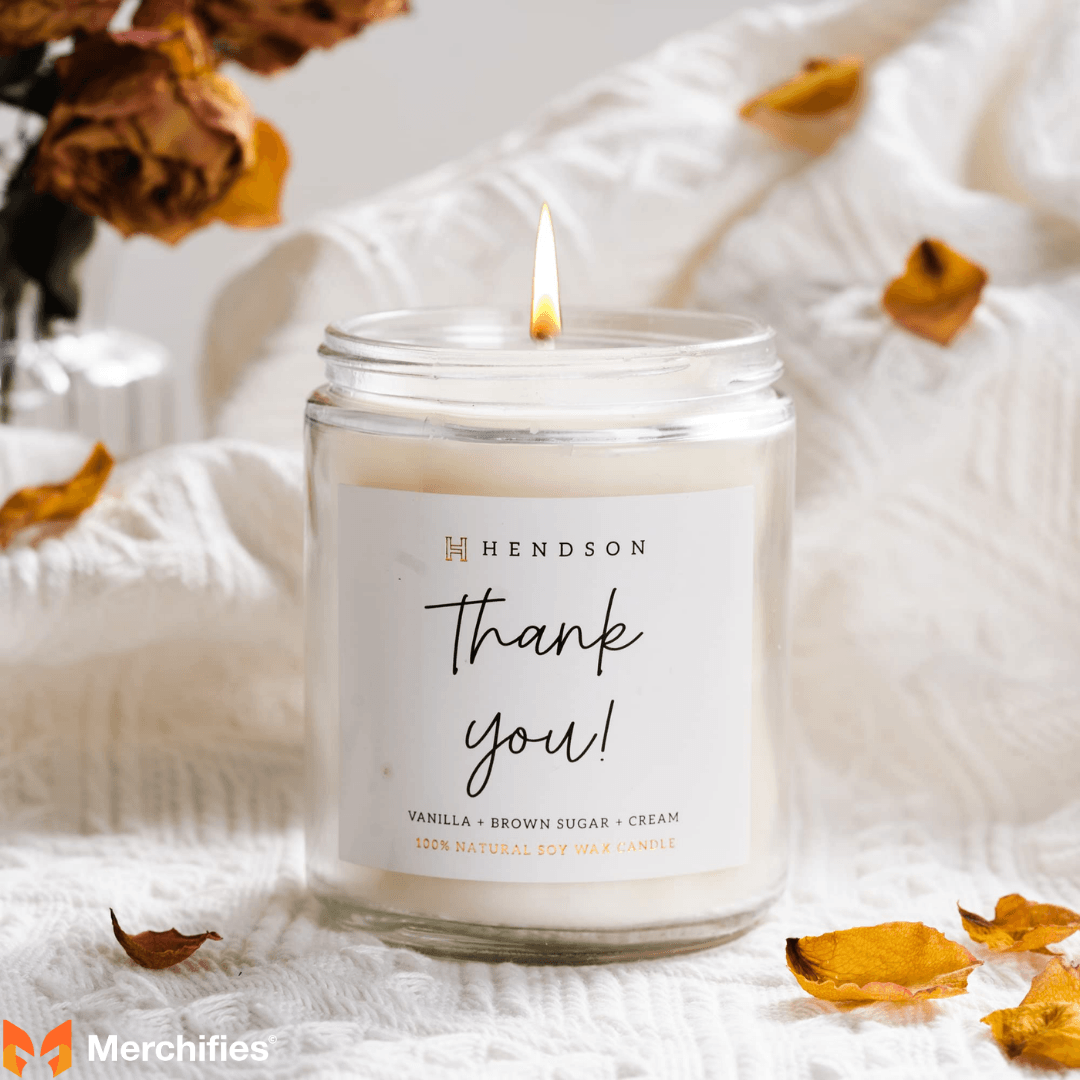 Scented Candle with a Personalized Label