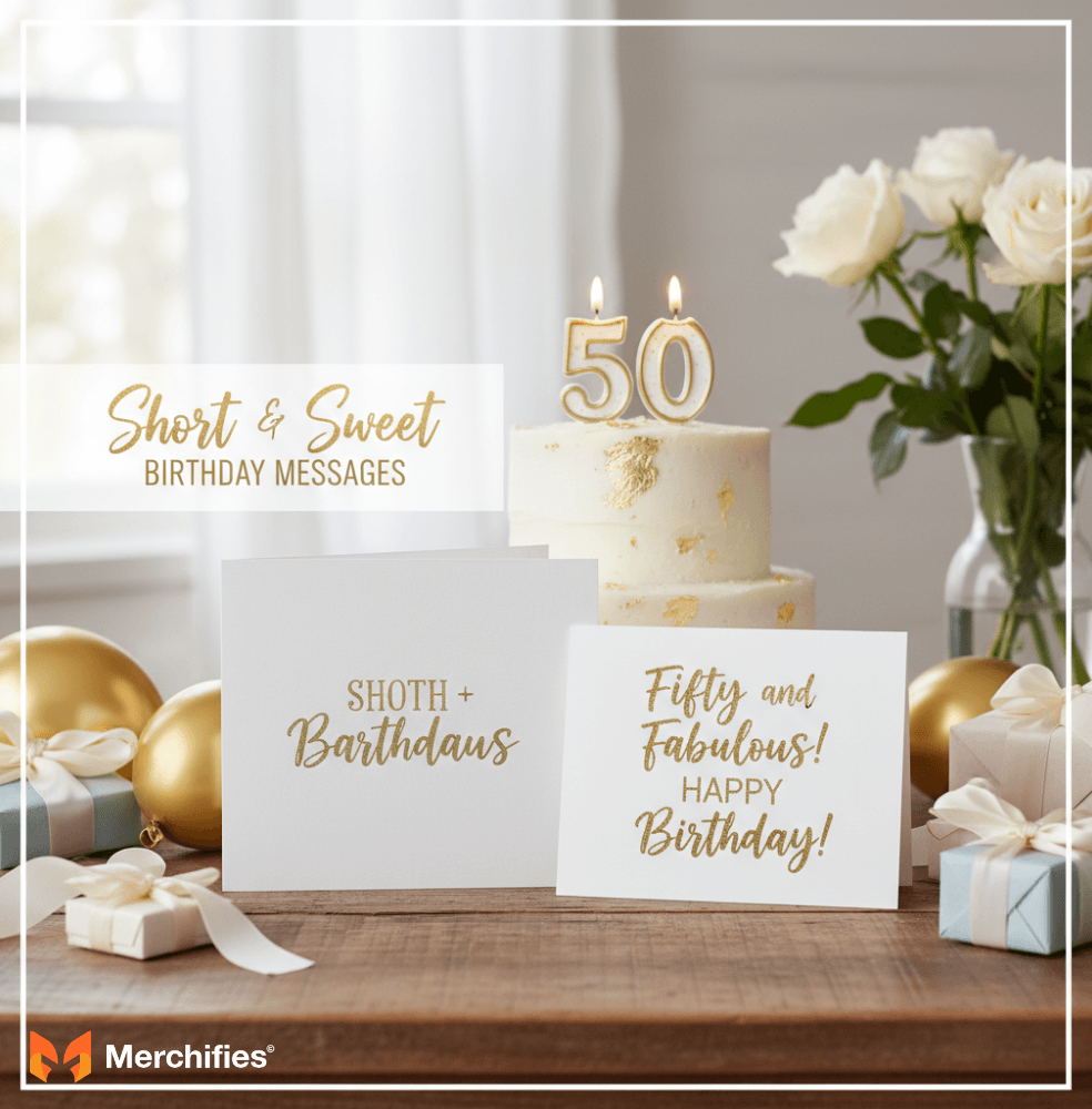 Short & Sweet 50th Birthday Messages