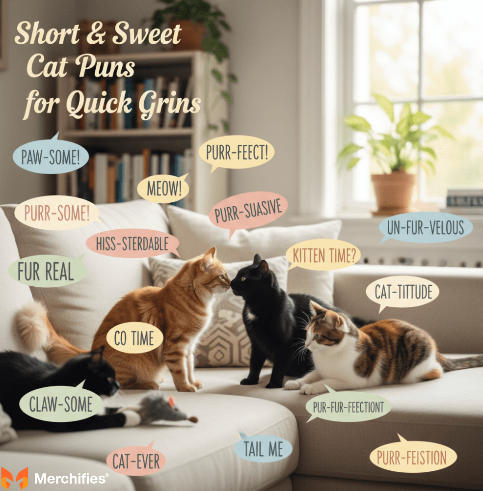 Short & Sweet Cat Puns for Quick Grins