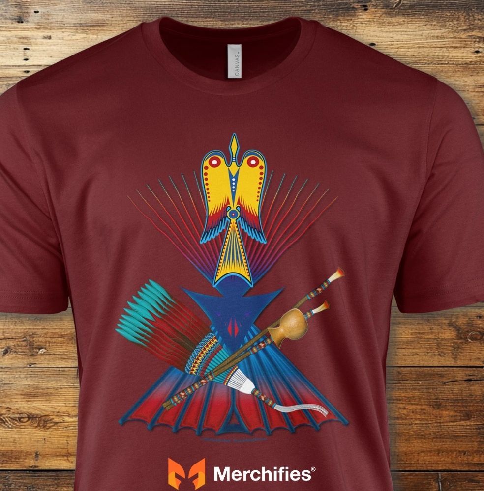 Sioux T-shirt art celebrating resilience and the spirit of the people.