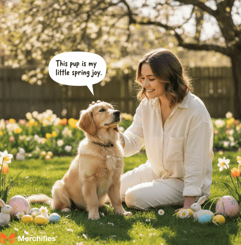Spring-Inspired Dog Pun