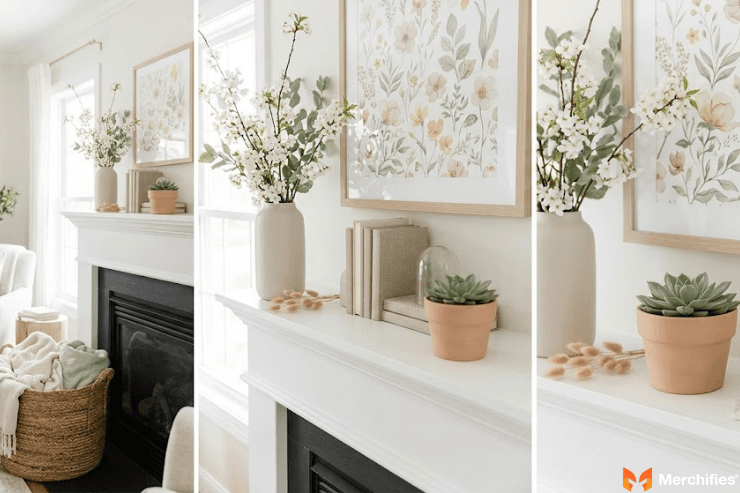 Spring Mantel Decor Ideas
