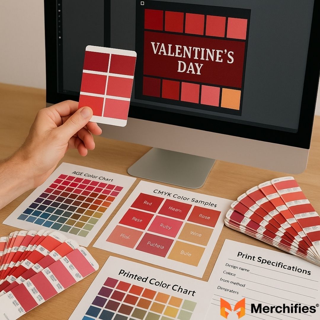 Step-by-step guide to creating Valentine shirt designs for print-on-demand stores.