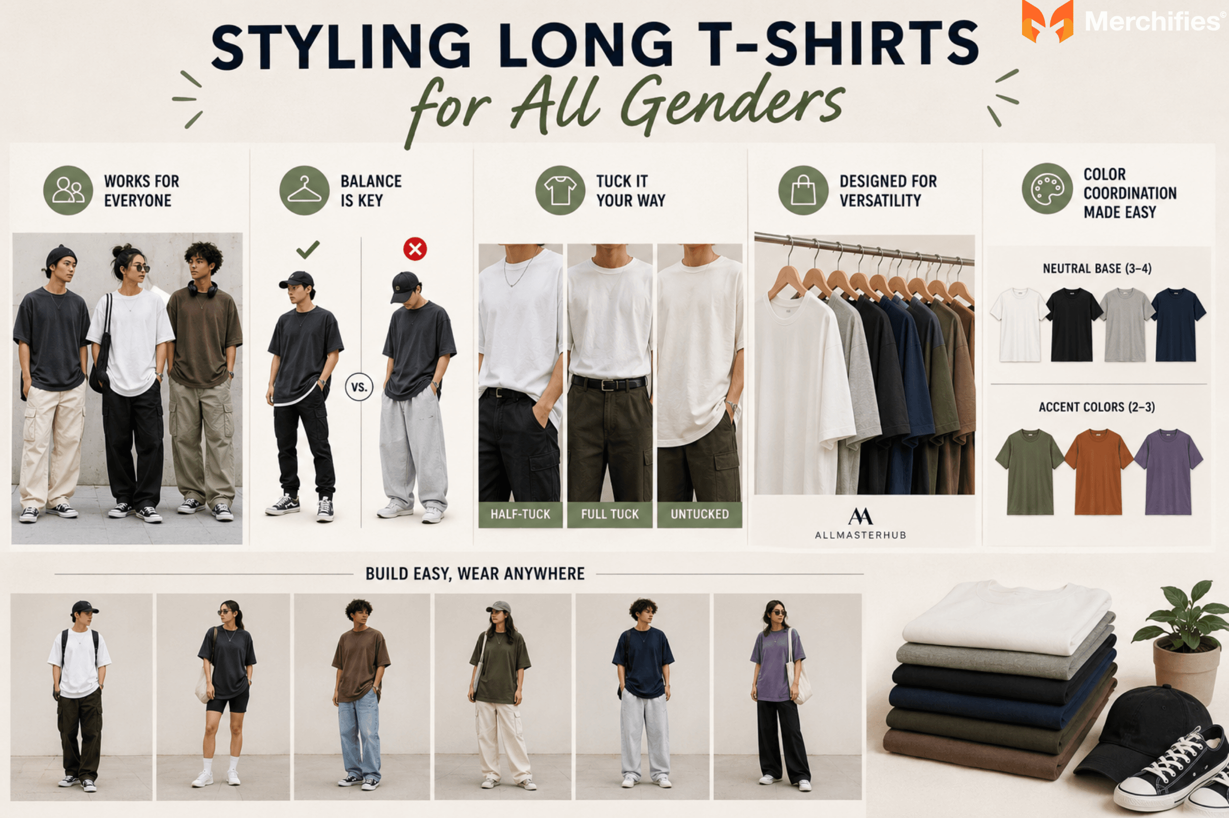 Styling Long T-Shirts for All Genders