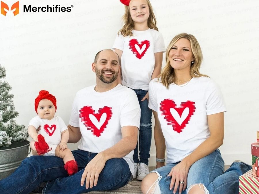Sweet & Stylish Creative Design Themes for Your Family Valentine Shirts