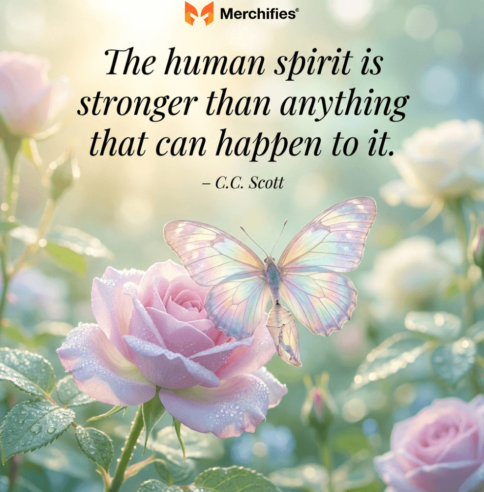 The human spirit is stronger than anything that can happen to it. – C.C. Scott
