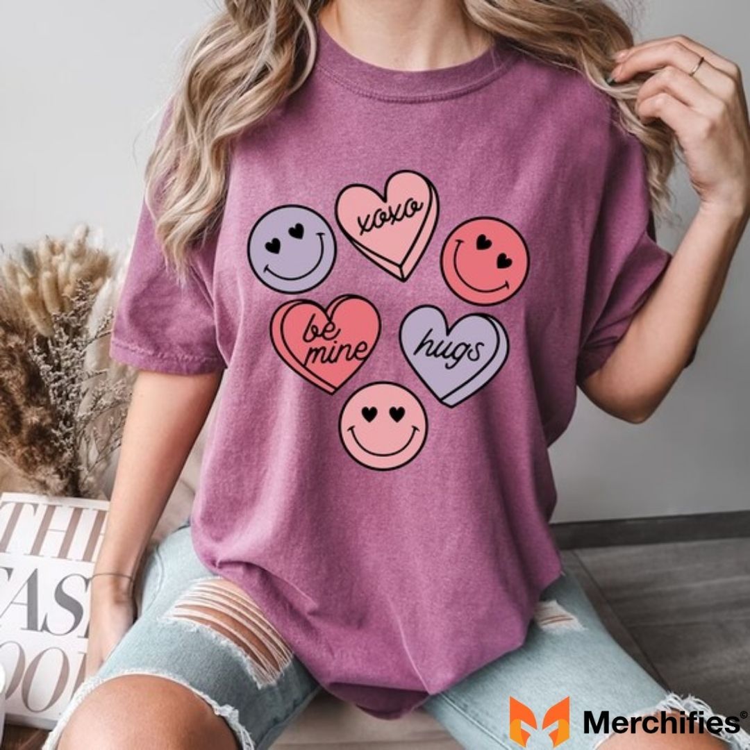 Valentine design ideas fonts and colors for eye-catching shirts.