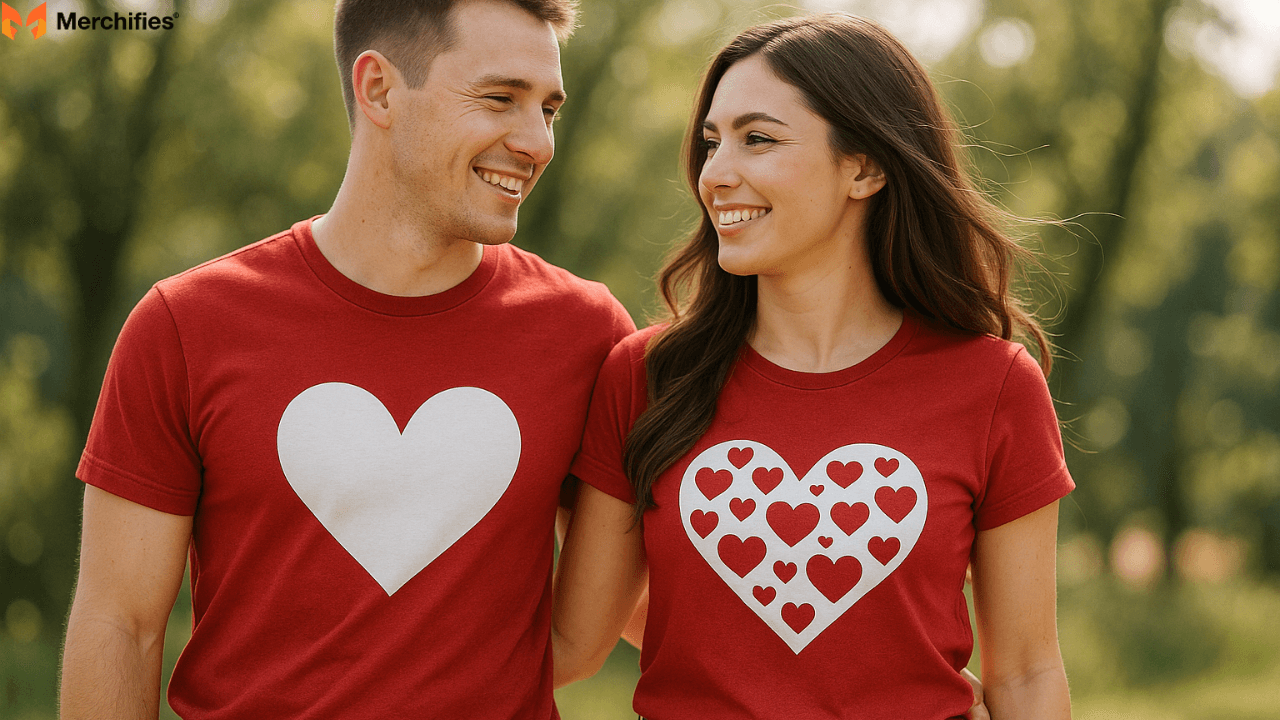 Wear your heart proudly with symbolic and stylish Valentine’s tees.