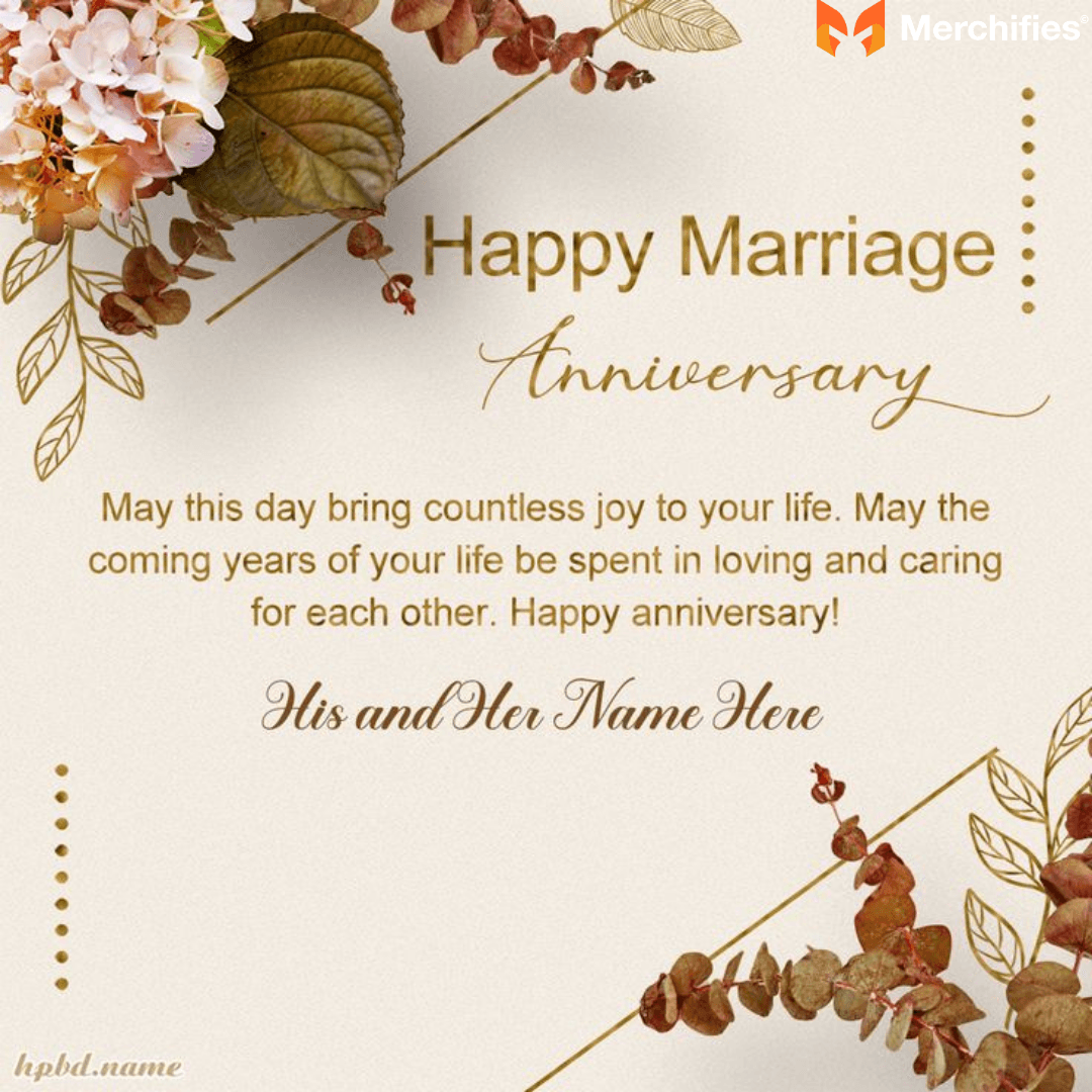 Wedding Anniversary Wishes for Friend with Name