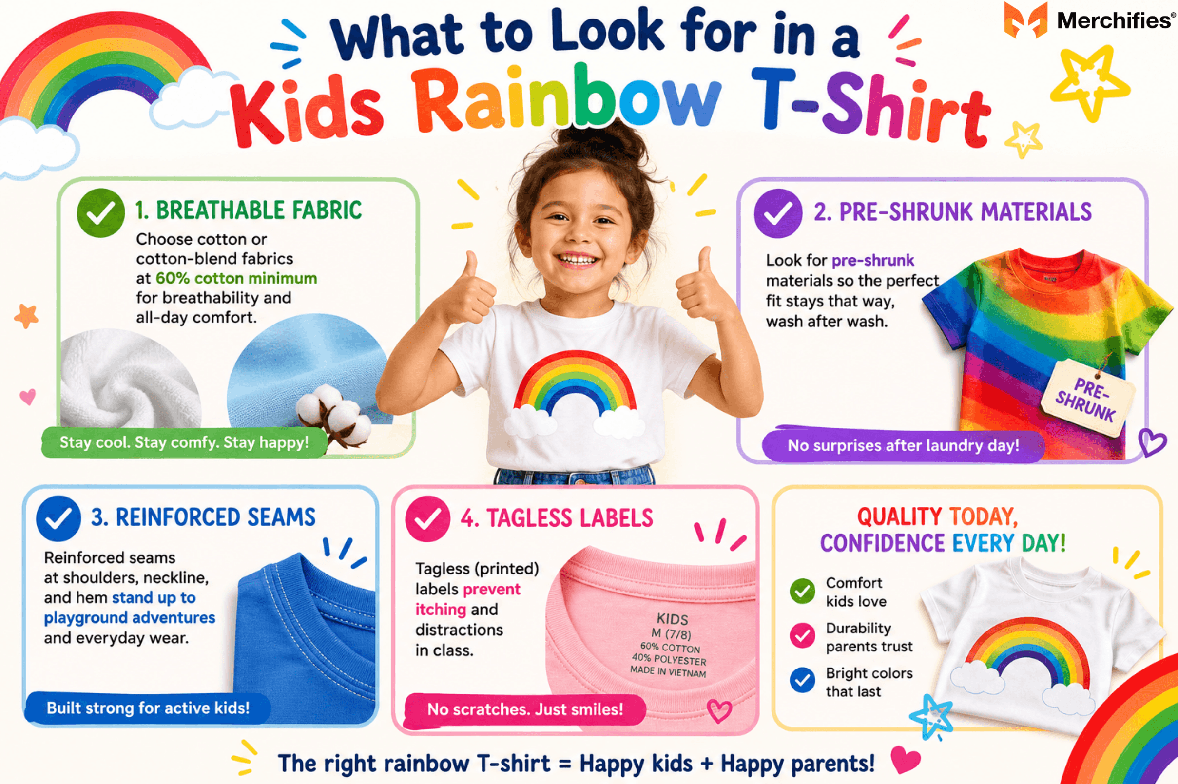 What to Look for in a Kids Rainbow T-Shirt