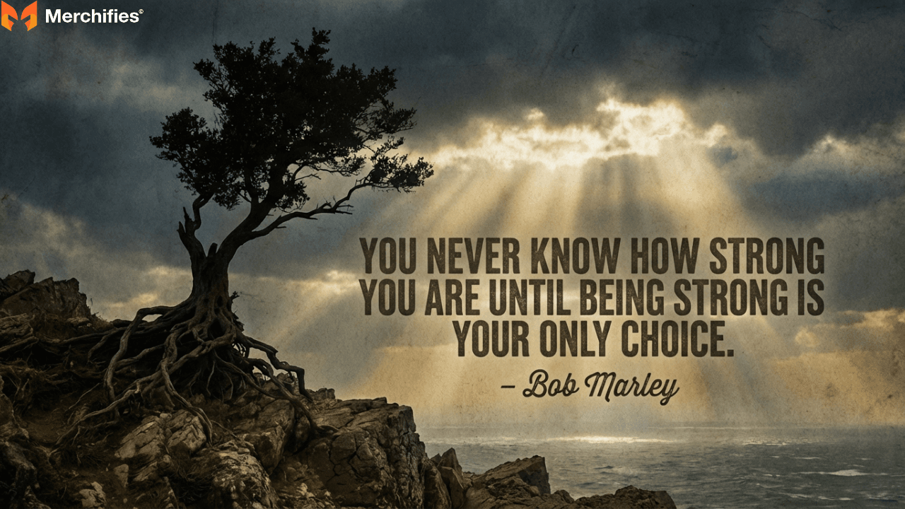 You never know how strong you are until being strong is your only choice. – Bob Marley