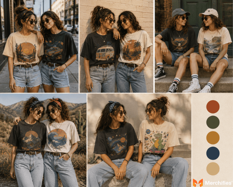 How-to-Style-Vintage-Matching-Tees-Together