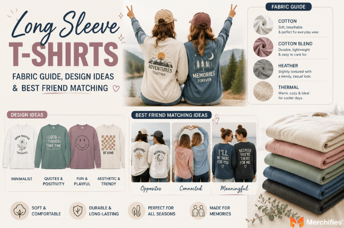 Long Sleeve T-Shirts: Fabric Guide, Design Ideas & Best Friend Matching