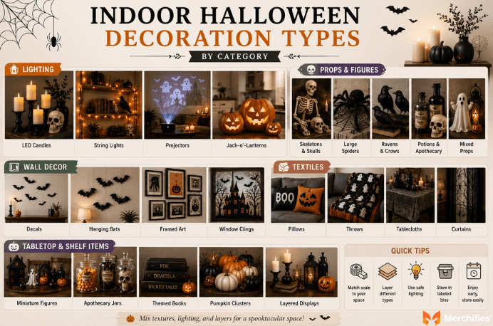 Indoor-Halloween-Decoration-Types-by-Category