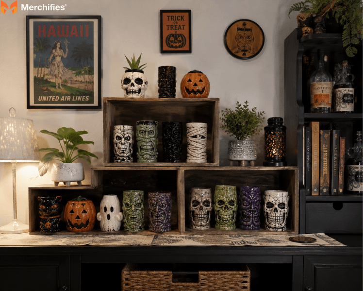 Displaying-and-Storing-Your-Halloween-Tiki-Mug-Collection