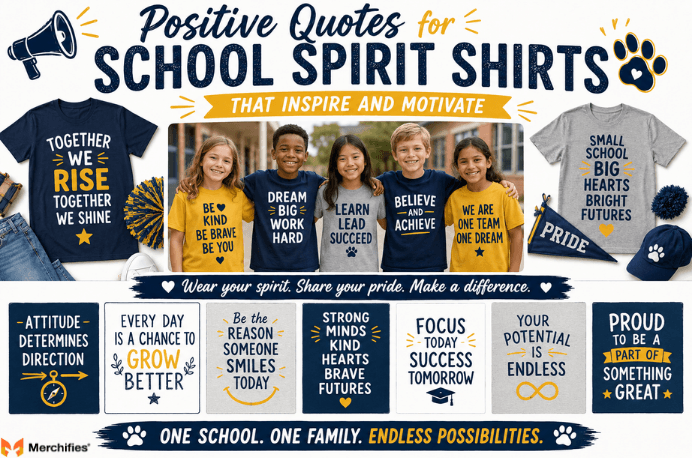 Positive Quotes for School Spirit Shirts That Inspire and Motivate