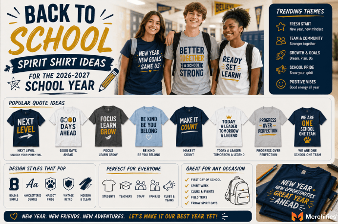 Back to School Spirit Shirt Ideas for the 2026-2027 School Year
