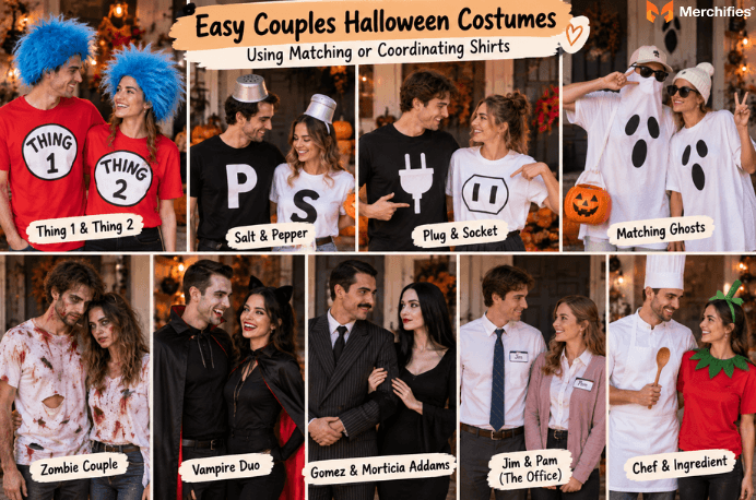 Easy-Couples-Halloween-Costumes-Using-Matching-or-Coordinating-Shirts
