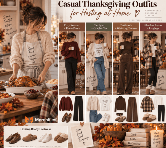Casual Thanksgiving Outfits for Hosting at Home