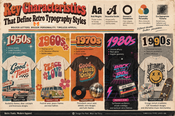 Key Characteristics That Define Retro Typography Styles