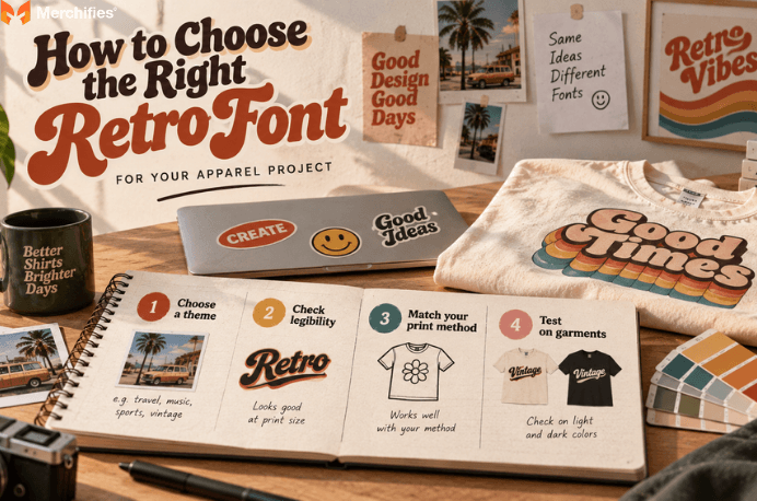 How to Choose the Right Retro Font for Your Apparel Project