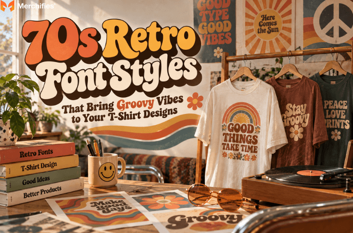 70s Retro Font Styles That Bring Groovy Vibes to Your T-Shirt Designs
