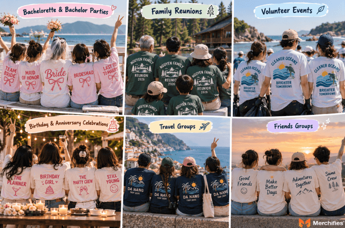 Fun Back Designs for Events, Groups, and Reunions