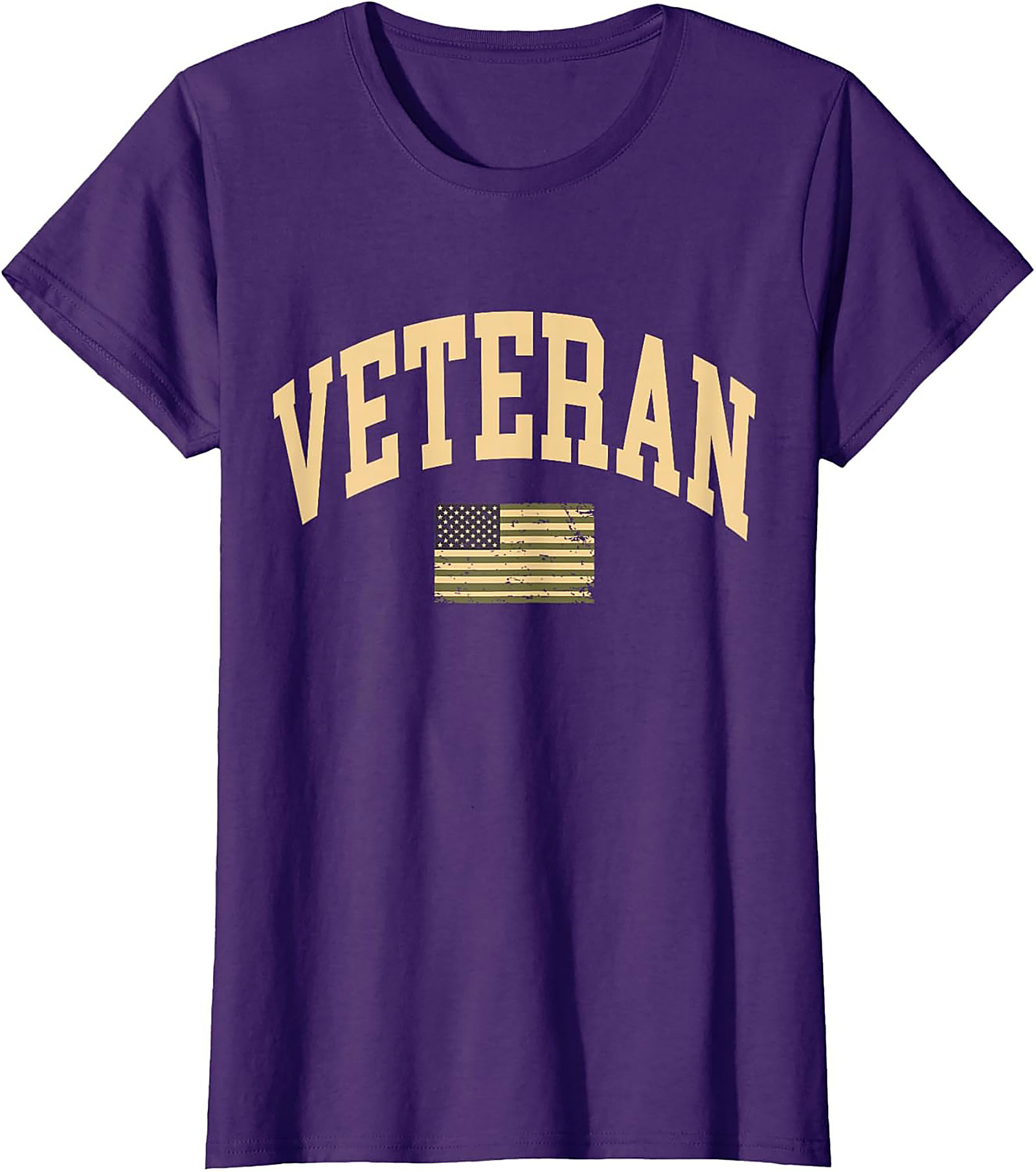 Patriotic Veteran T-shirt | Distressed Military Graphic Tee