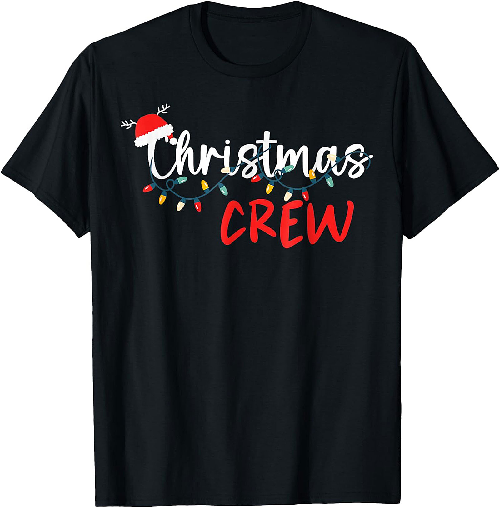 Christmas Crew Graphic Tee Funny Holiday Matching Shirt