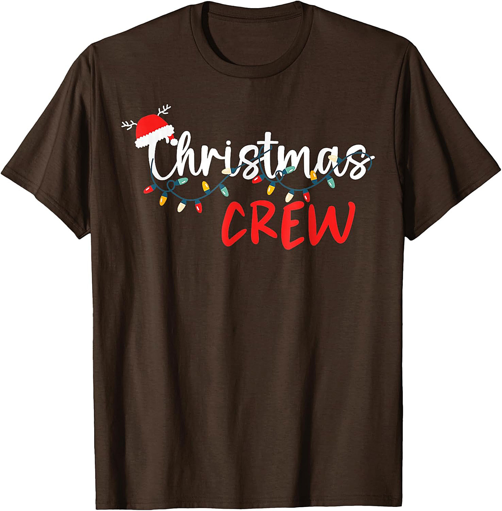 Christmas Crew Graphic Tee Funny Holiday Matching Shirt