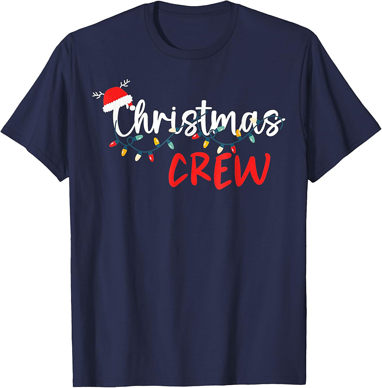 Christmas Crew Graphic Tee Funny Holiday Matching Shirt