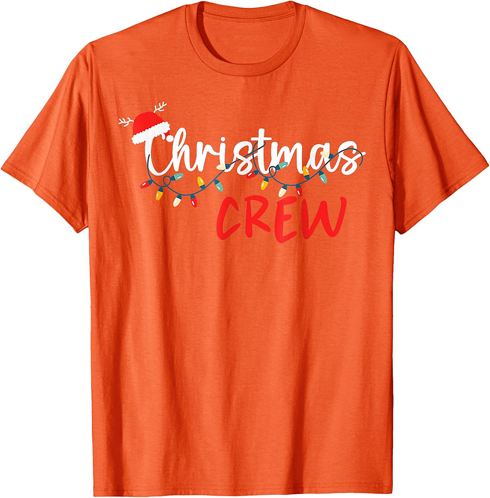 Christmas Crew Graphic Tee Funny Holiday Matching Shirt
