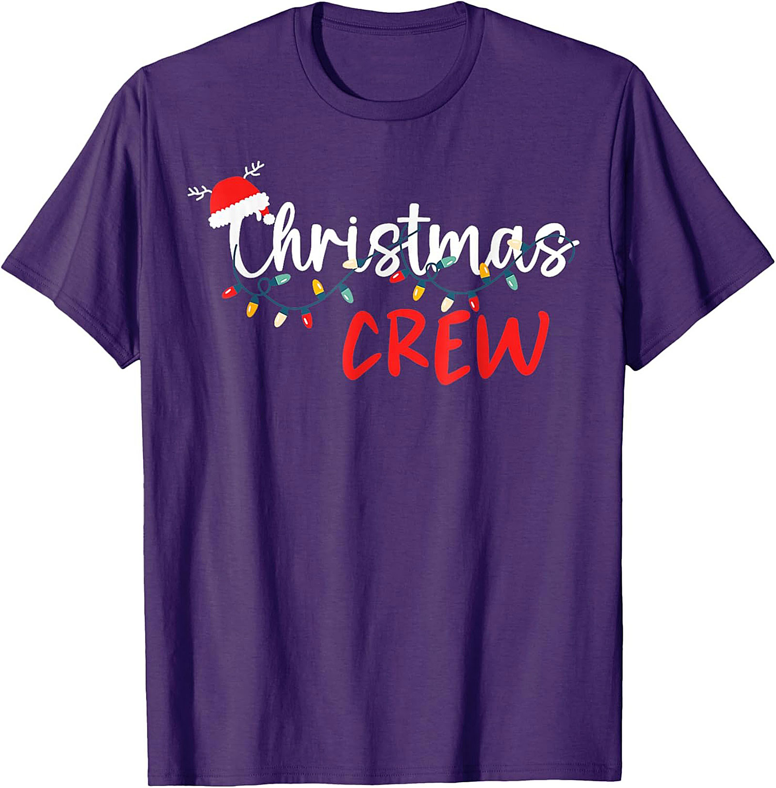 Christmas Crew Graphic Tee Funny Holiday Matching Shirt