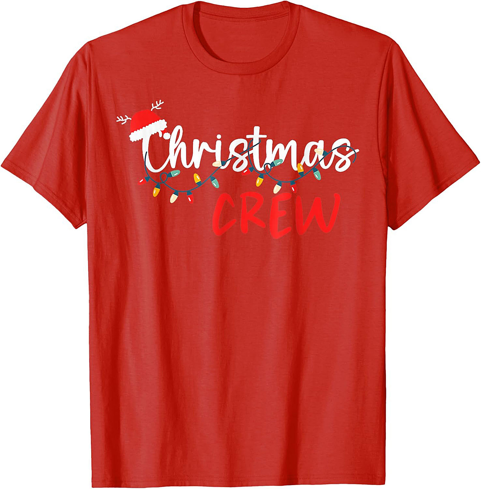 Christmas Crew Graphic Tee Funny Holiday Matching Shirt