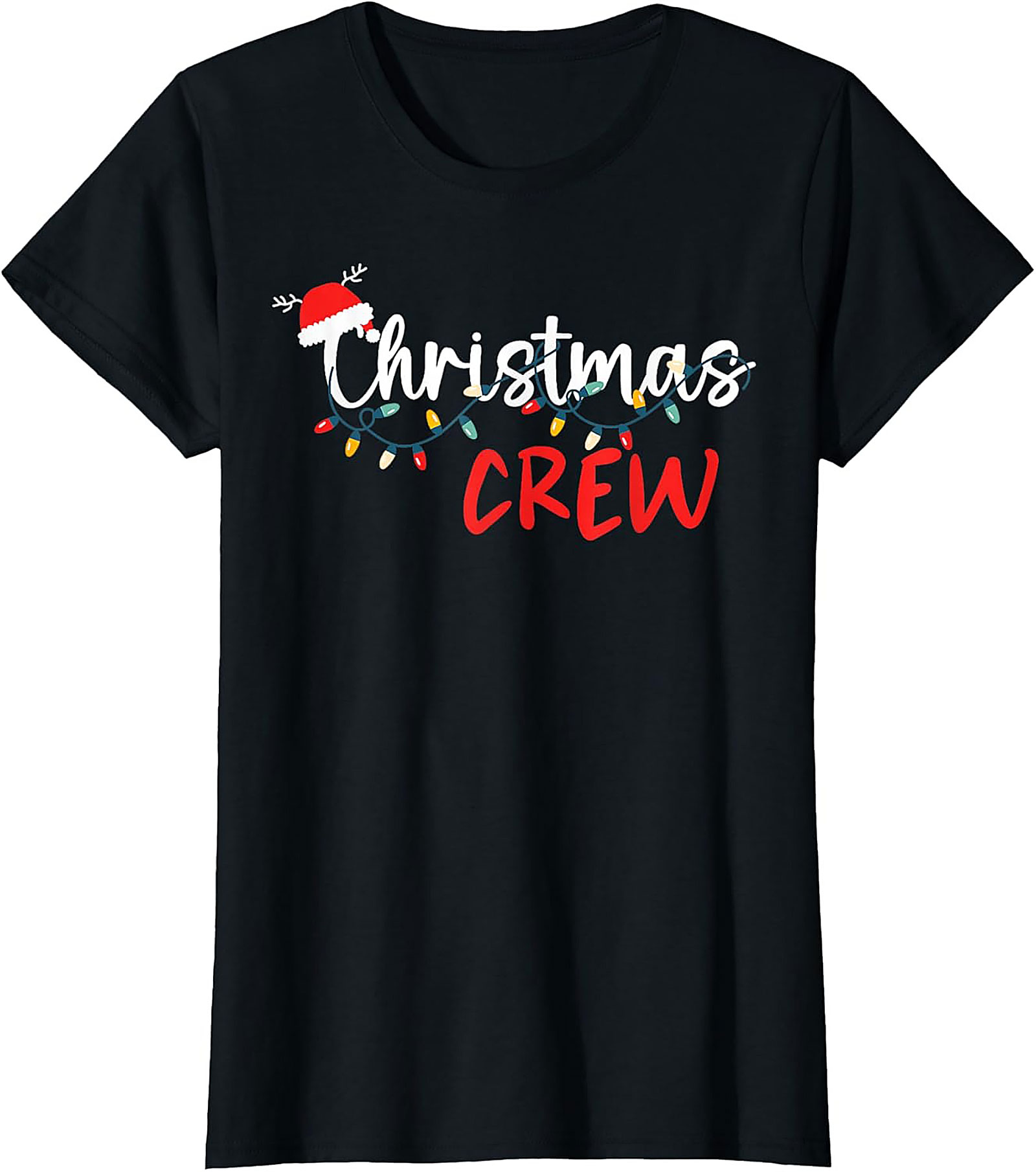 Christmas Crew Graphic Tee Funny Holiday Matching Shirt