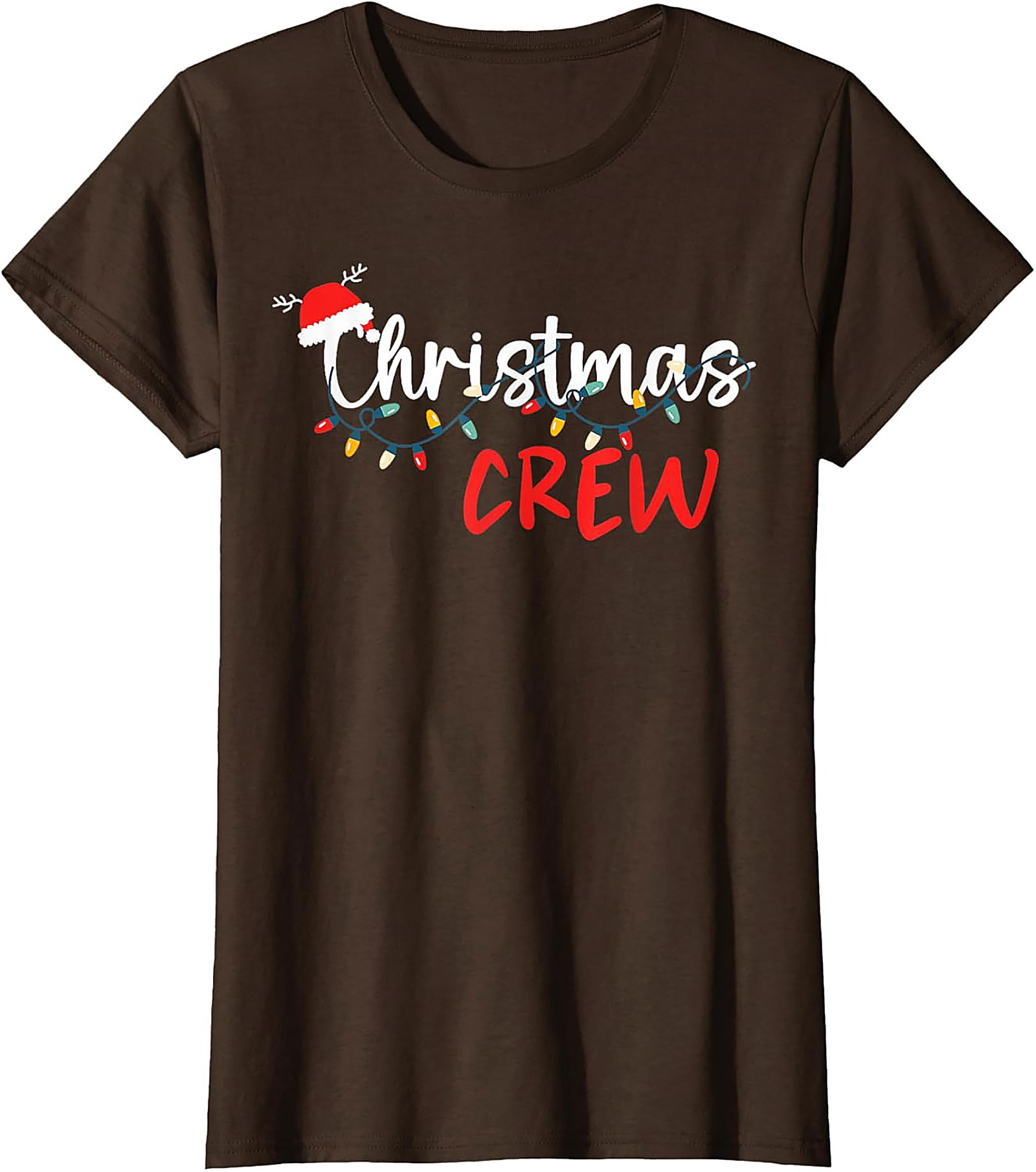 Christmas Crew Graphic Tee Funny Holiday Matching Shirt