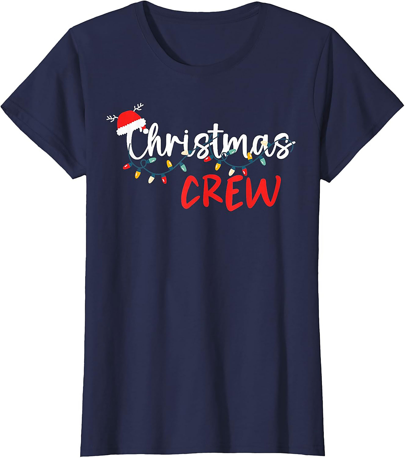 Christmas Crew Graphic Tee Funny Holiday Matching Shirt