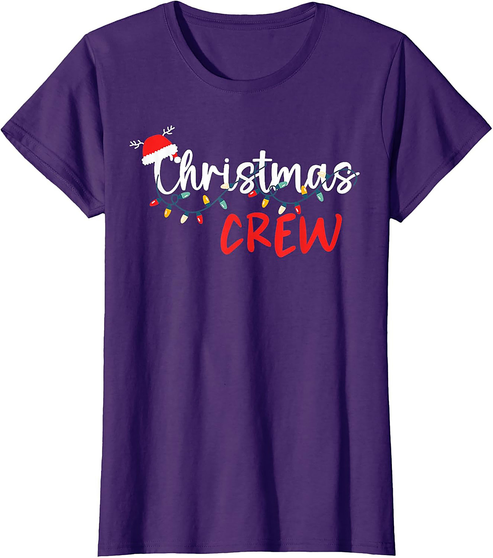 Christmas Crew Graphic Tee Funny Holiday Matching Shirt