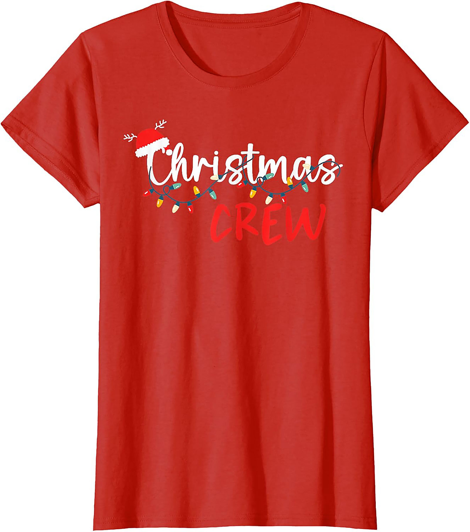 Christmas Crew Graphic Tee Funny Holiday Matching Shirt