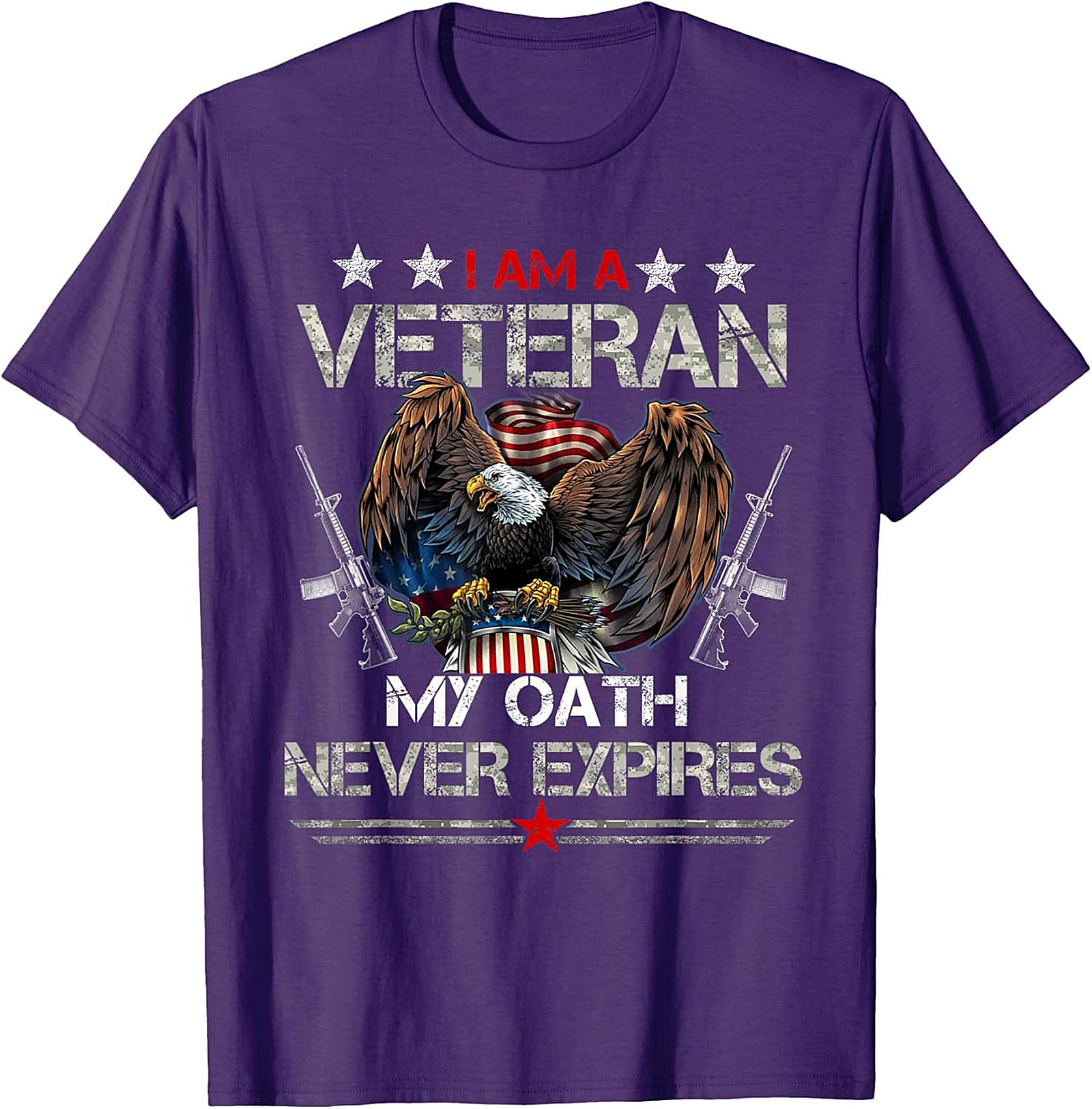 Veteran Graphic Tee: My Oath Never Expires Patriotic Shirt