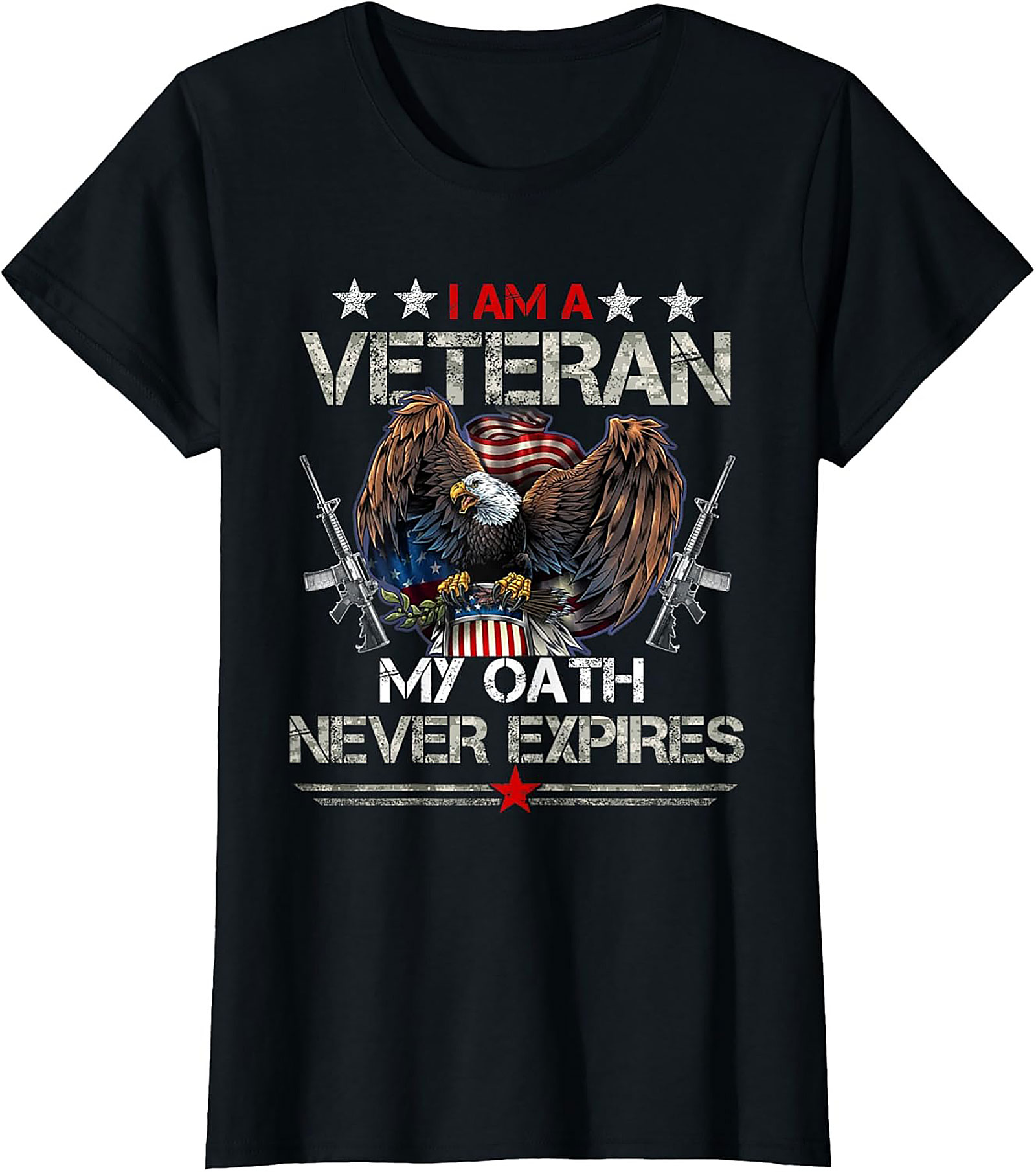 Veteran Graphic Tee: My Oath Never Expires Patriotic Shirt