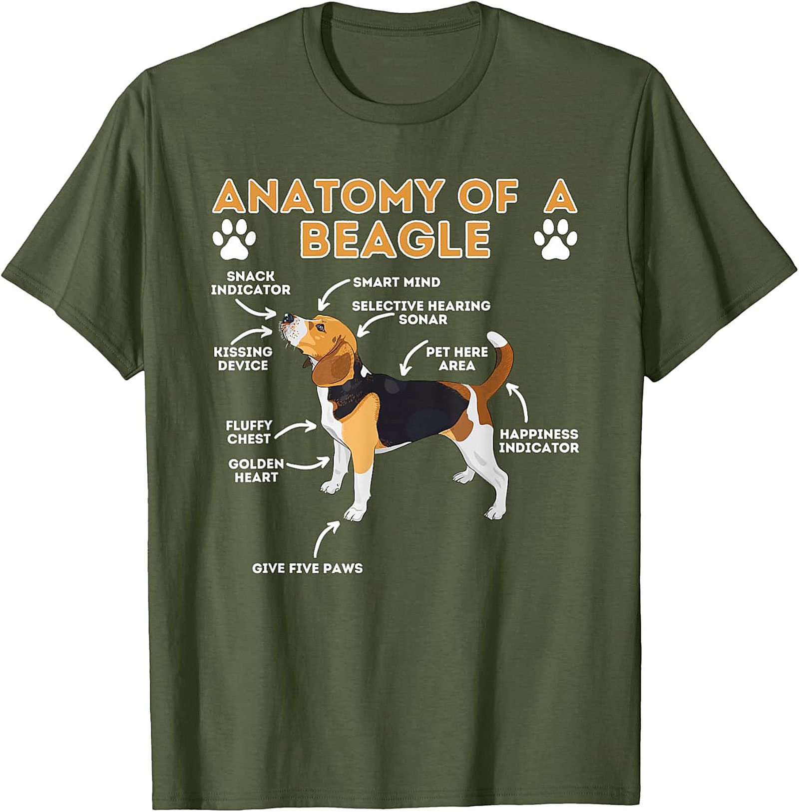 Funny Beagle Anatomy T-Shirt | The Essential Dog Lover Graphic Tee
