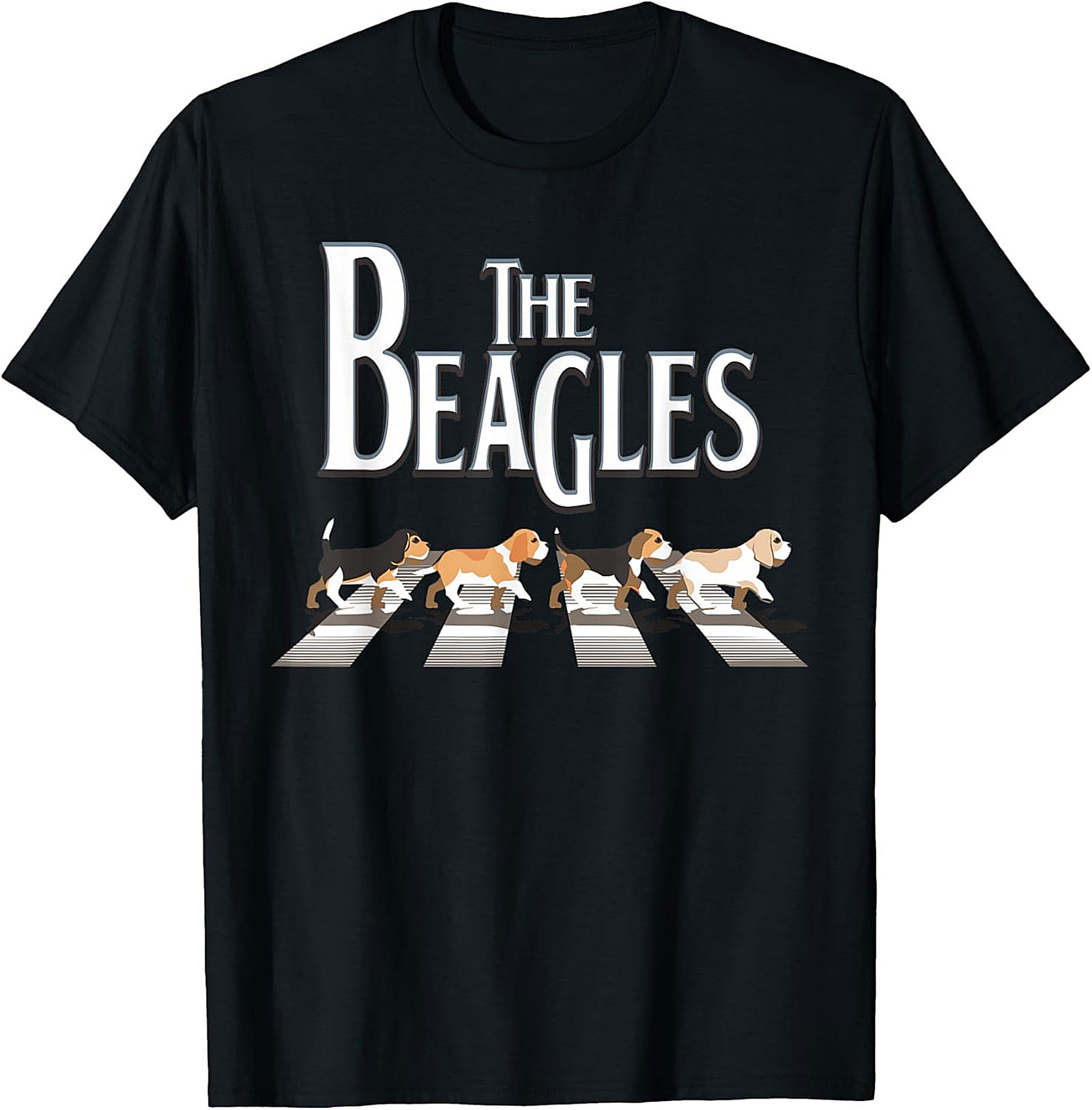 The Beagles T-Shirt - Funny Abbey Road Beagle Graphic Tee