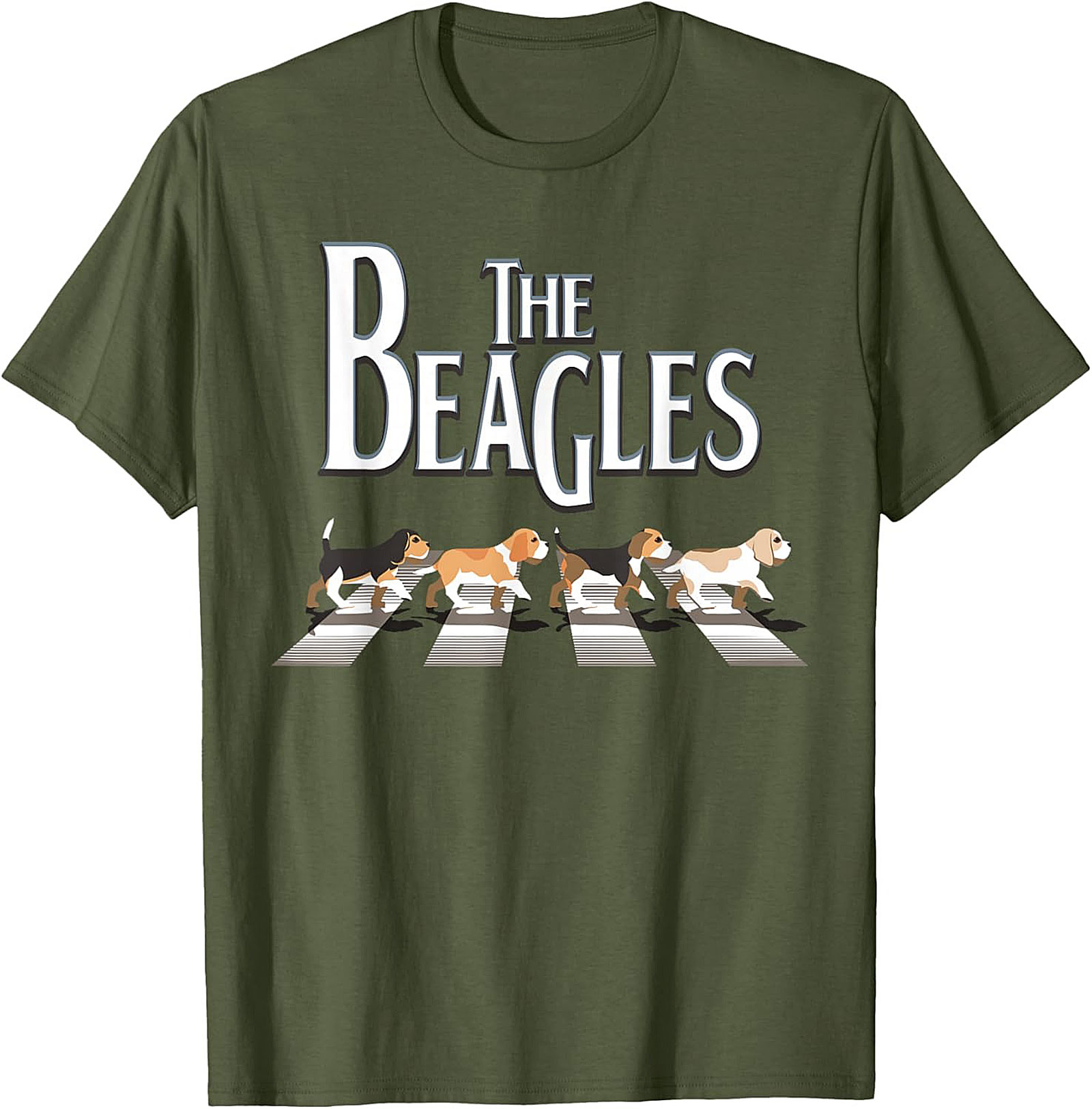 The Beagles T-Shirt - Funny Abbey Road Beagle Graphic Tee