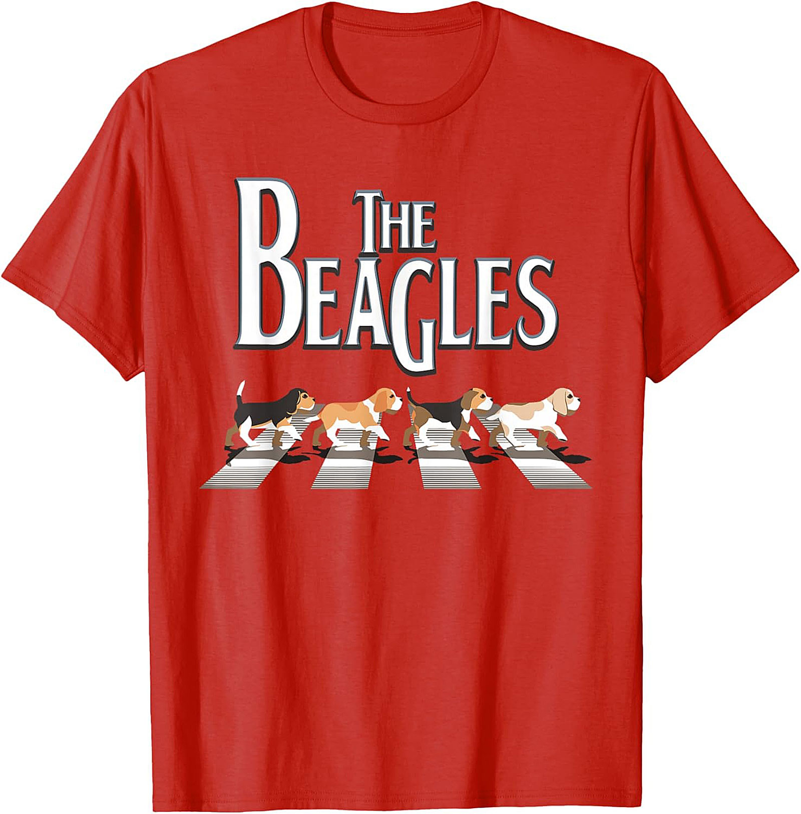 The Beagles T-Shirt - Funny Abbey Road Beagle Graphic Tee